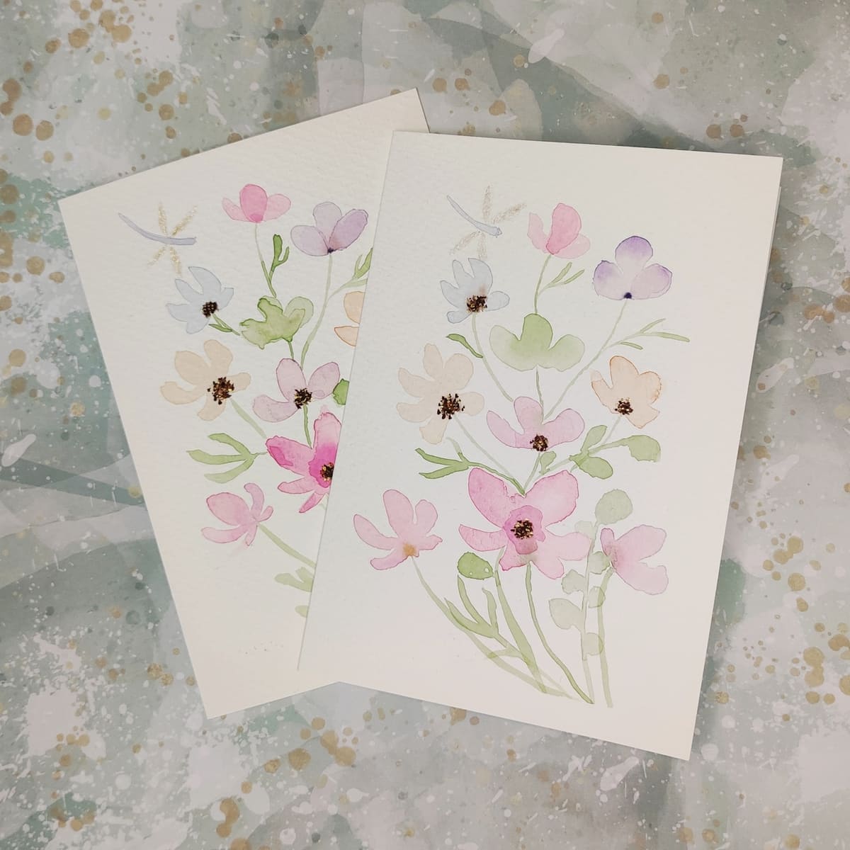 Klappkarte "Blumenstrauß bunt"