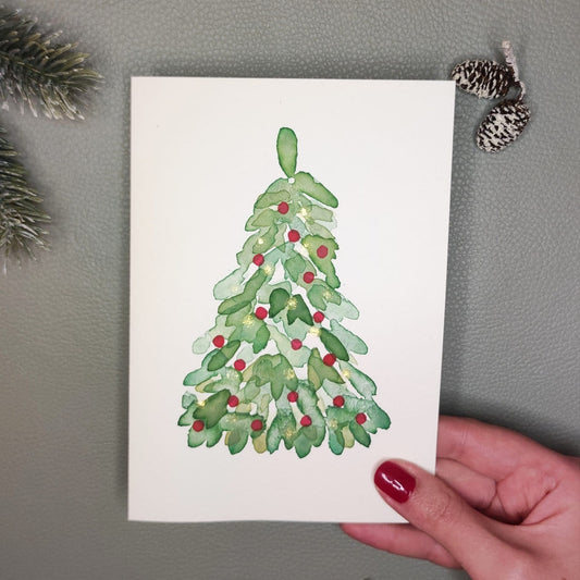 Klappkarte "geschmückter Tannenbaum" Weihnachten