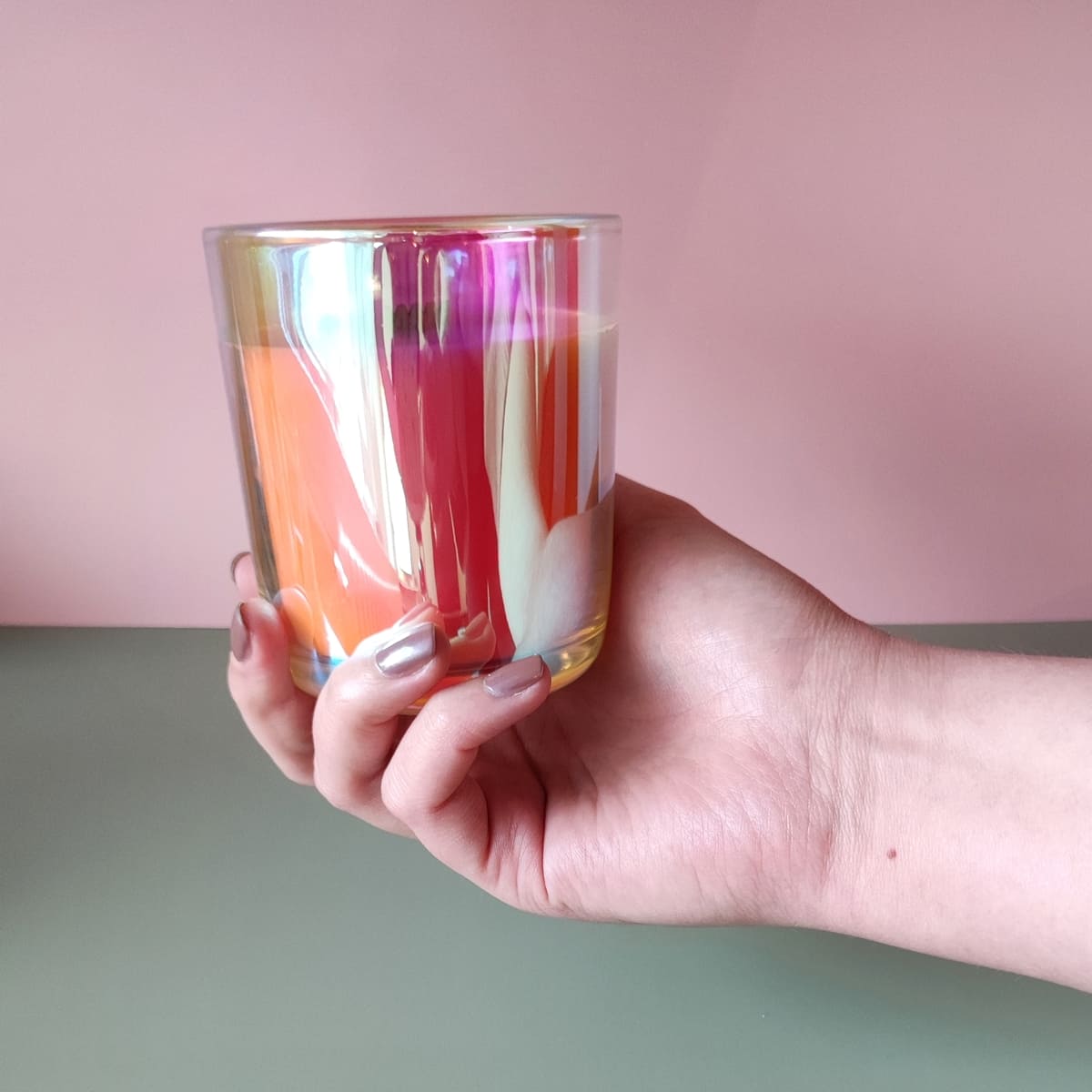 Handgemachte Waldblüten Duftkerze aus Hamburg, veganes Rapswachs und Holzdocht