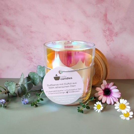 unschädliche Duftkerze ätherische Öle Waldduft Blumenduft Cozy Candles Hamburg