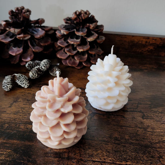 Cozy Candles Rapswachskerze Kiefernzapfen, handgemachte Zapfenkerze