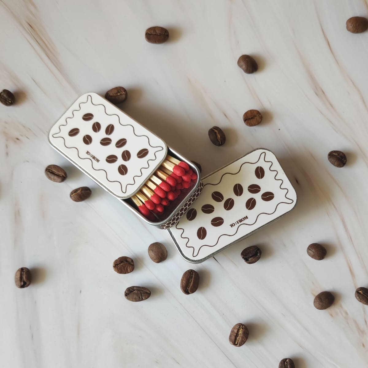 Streichholz Box "Kaffeebohnen"
