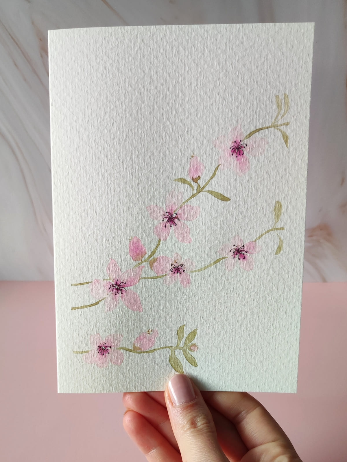 Klappkarte "Kirschblüten"