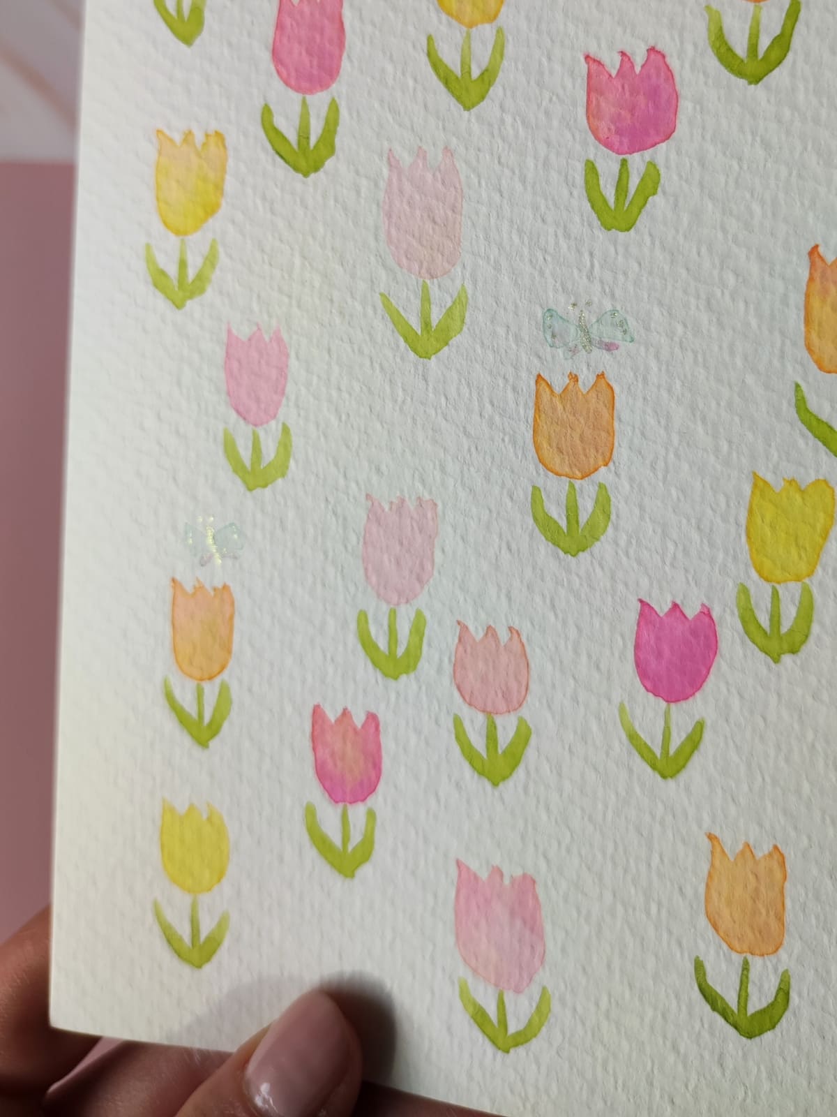 Klappkarte "Tulpenfeld"