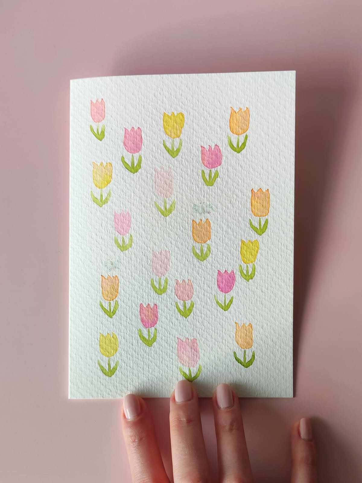 Klappkarte "Tulpenfeld"